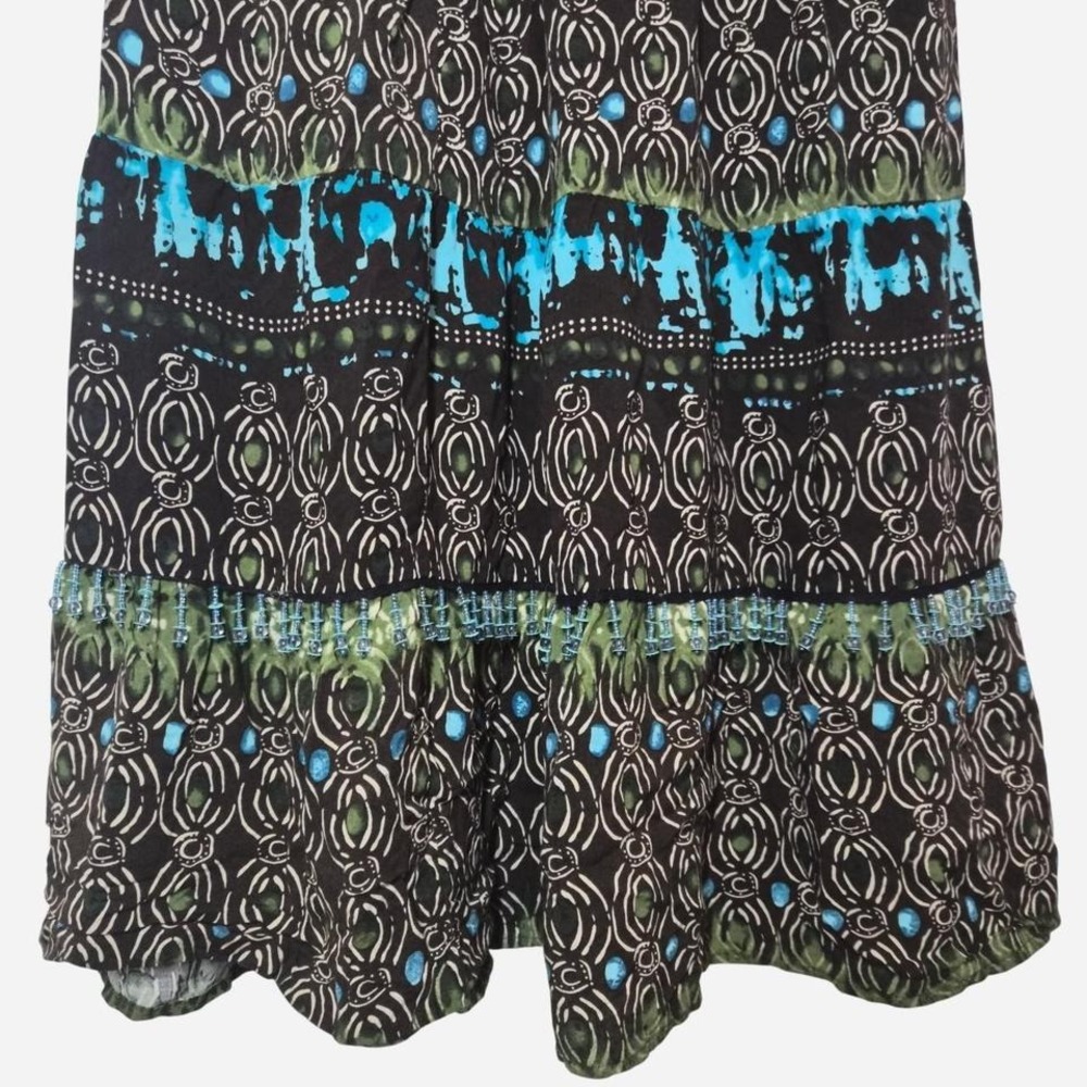 Vintage Boho Beaded‎ Brown Maxi skirt
